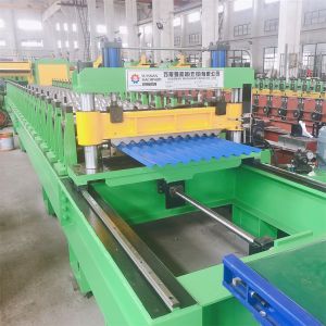 1250mm Feeding Width Servo Cutting Roof Panel Roll Forming Machine