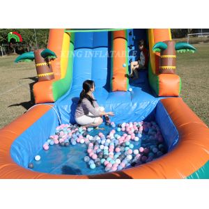 21x9x12FT Commercial Grade PVC Bounce House Inflatable Water Slides Tropical