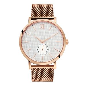 Modern Custom Mens Gold Mesh Strap Watch Hydraulic Pattern Face