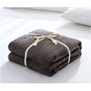 Buy cheap Lightweight Mesh Plush Embossed Flannel Bedsheet Decorative Waffle Flannel Fleece Blanket Queen Size from wholesalers