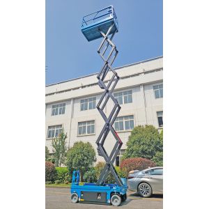 Buy cheap Scissor Lift 16 Meter Mobile Elevating Work Platform Allow 2 People Work Together from wholesalers