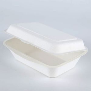 Buy cheap Popular Biodegradable Sugarcane Clamshell Lunch Bagasse Burger Box from wholesalers