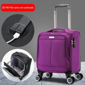 Buy cheap 18-inch carry-on suitcase 1750 Detachable widened version Soft-shell Luggage with Embedded TSA Lock, Waterproof Oxford Cloth and Silent Universal from wholesalers