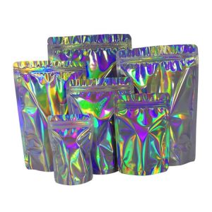 Buy cheap Holographic Resealable Plastic Bags 120g Stand Up Aluminum Foil Bag from wholesalers