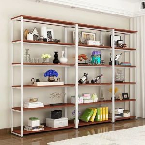 China Cast Iron Metal Shelving With Wood Shelves Modern Appearance Easy Installation on sale