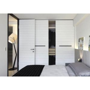 White Antique Style MDF material Wardrobe With Trouser Rack Multi Door Optional