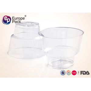 Buy cheap Recyclable Washable Round Plastic Containers For Desserts Environmental Friendly from wholesalers