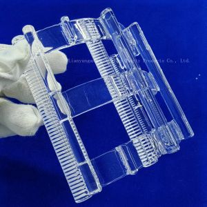 Buy cheap Custom Silicon Wafer Cleaning Rack Quartz Groove Boat High Temperature Resistant from wholesalers