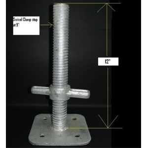 Buy cheap Galvanized Scaffold System Adjustable Base Jack , Scaffolding Adjustable Jack product