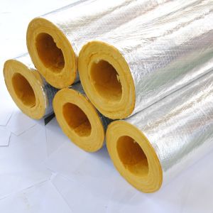 Buy cheap Heat Insulation Glass Wool Tube Shell With Aluminium Foil 1000mm from wholesalers