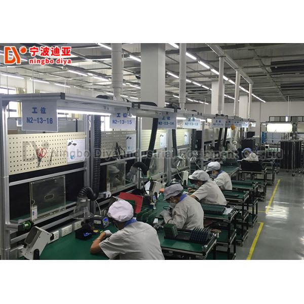 Buy cheap Belt Type Assembly Line Conveyor Attached Independent Working Tables For Electronics from wholesalers