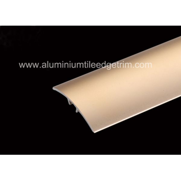 Quality Brass Aluminium Floor Trims , Laminate Door Strip Bar With Satin Surface for sale