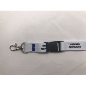 Buy cheap Recycled Dye Sublimation Lanyards With Hook / Heat Transfer Printing Custom Polyester Lanyards from wholesalers