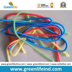 Custom Red Spiraling Coil Chain Tethers no Hardware