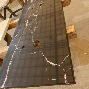 Buy cheap Seamless Miter Edge Marble Granite Kitchen Countertops Honed Finish from wholesalers