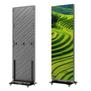 Buy cheap GOB P1.2 P1.5 P1.8 P2.5 Indoor Foldable LED Poster Display with 2MM Pixels 1200cd/sqm Brightness and 640*1920mm Panel Size from wholesalers