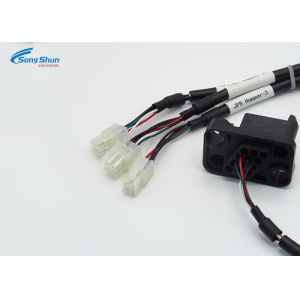 Buy cheap 20AWG Black Custom Wiring Harness , 12 Pin Connector Wire Harness Assembly from wholesalers