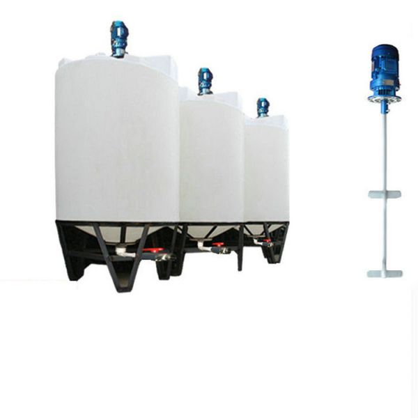 Quality Round PE Plastic Agitator Mixing Tank Chemical Blending Tanks 275 gallon for sale