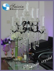 Buy cheap ZT-267G New wedding gold tall crystal candelabra centerpieces from wholesalers