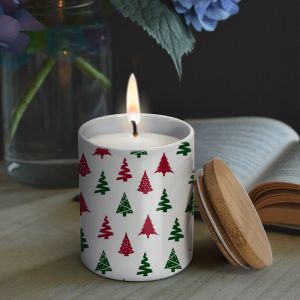 Buy cheap Blanks White Ceramic Candle Jar With Bamboo Lid 300ml Capacity from wholesalers