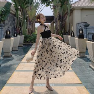 China Halter Neck A Line Womens Vacation Dresses on sale