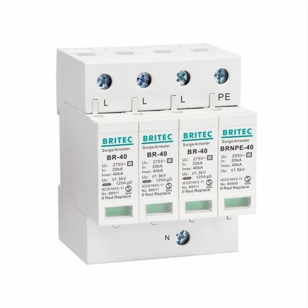 Buy cheap BR-40 3+1 T2 tuv type 2 surge protection device Surge Arrester lightning arrestor thunder protector surge absorber SPD from wholesalers