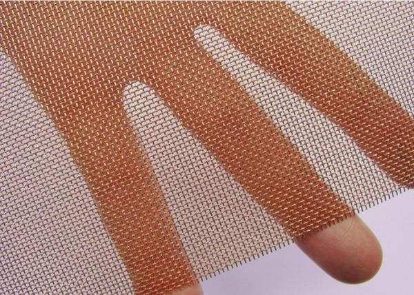 Fine Copper Mesh Fabric , 60 Mesh 80 Mesh Copper Shielding Mesh Wear Resistant