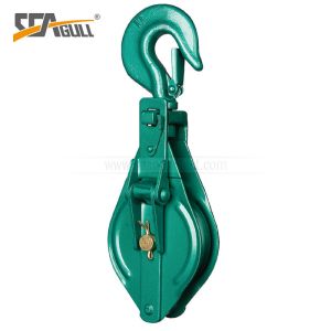 Hook Type Single Lashing Snatch Sheave Block Pulley / Pulley Block And Tackle