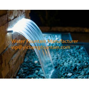 Buy cheap Rectangle Water Fall Nozzle Pond Fountain Accessories With Led Strip Light from wholesalers