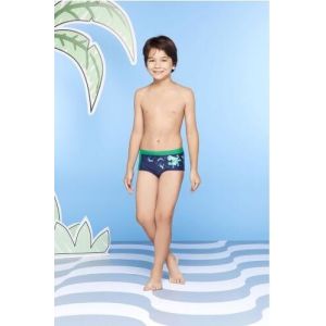 Buy cheap Boys` Navy Blue And Green Octopus Print Swim Trunks - Polvo from wholesalers
