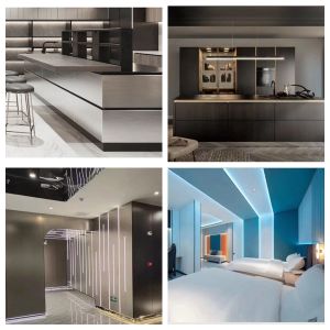 Modern Interior Decoration 150mm Width Plastic Sheet Wall Paneling with Marble