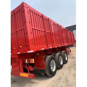 50cbm 80 Tons Tractor Side Dump Semi Trailer 3 Axles Side Tipper Semi Truck