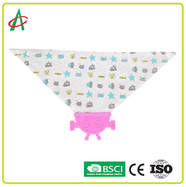 Buy cheap CE Modern Baby Bandana Bibs 100% Cotton Silicon With Teether from wholesalers