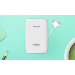 Buy cheap mini Pisen power bank with charging cable for IOS & Android, Pisen mini power bank for Iphone, Pisen mini power bank from wholesalers