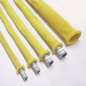 Buy cheap Tempering furnace high temperature resistant 25mm aramid knitted sleeve bending product