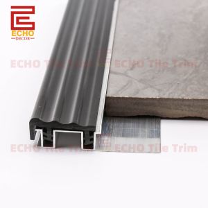 Buy cheap Antislip Aluminum Stair Nosing Trim Step Edging Profiles With Rubber from wholesalers