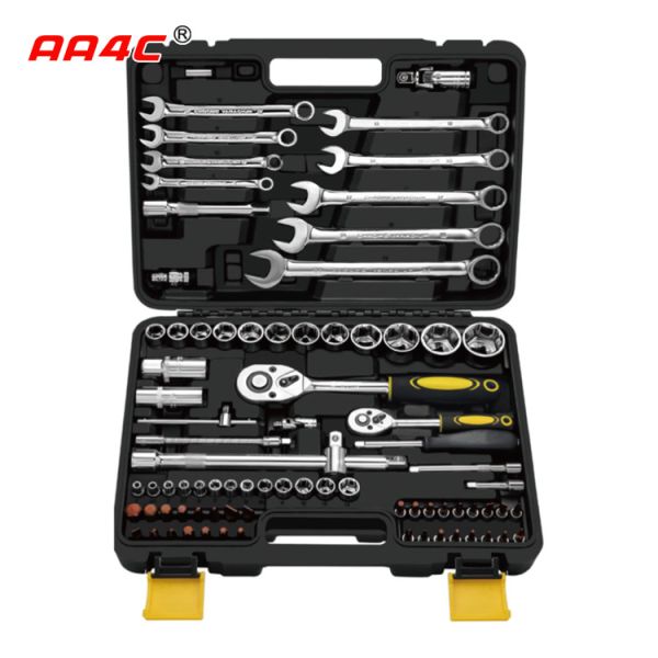 AA4C 82pcs auto repair tool kit shelf hardware hand tools workbench tools A1