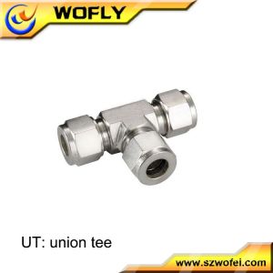 Buy cheap SS304 Compression Tee Joint Pipe Tube Fitting With Double Ferrule Connector from wholesalers