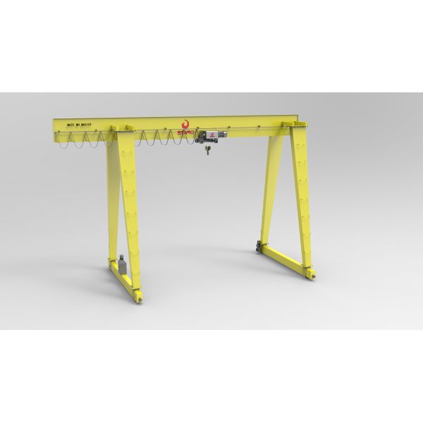 Buy cheap Q355E Material Low Temperature Resistance Single Girder Mobile Gantry Crane 15 Tons With Wire Rope Hoist from wholesalers