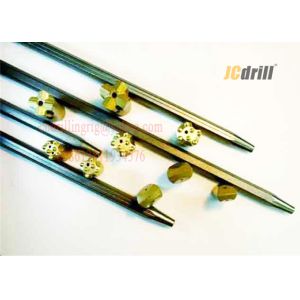 11 Degree Integral Rock Drill Rods Tapered Steels Forging 19mm - 41mm Hole