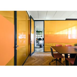 Buy cheap Office Hotel Partition Wall Indoor Glass Solid Shutters Dimming Glass Support Customization Many Selections from wholesalers