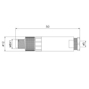 Buy cheap TPU PA66 M8 Waterproof Straight Assembly Connector B Code Male 5 Pin ROHS from wholesalers
