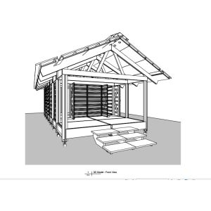Brown / Coffee Construction And Building Materials , WPC House With Color Steel