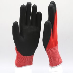 Buy cheap Nylon Liner Coated Black Industrial Cut Resistant Gloves High Flexiblity from wholesalers