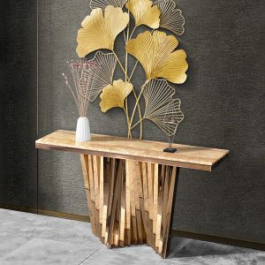Multifunctional Modern Entryway Console Table Glossy Finish