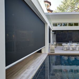 Buy cheap Facade Sunshade Polyester UV Coating Zip Track Blinds Wind Resistance from wholesalers