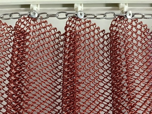 Buy cheap Anodized Oxidation Aluminium Metal Curtain Woven Mesh Curtain With Advanced Woven Pattern from wholesalers