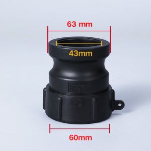 Reducing Round Head Code 63mm Adapter for IBC Valve Plastic Fitting Connection