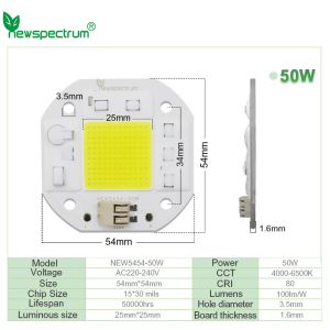 Buy cheap Solderless Chip On Board Led COB 50W 220V For Floodlight Downlight from wholesalers