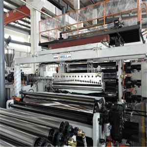 Buy cheap CPE Pvc Wide Floor Leather Waterproof Roof Membrane Sheet Extrusion Line from wholesalers